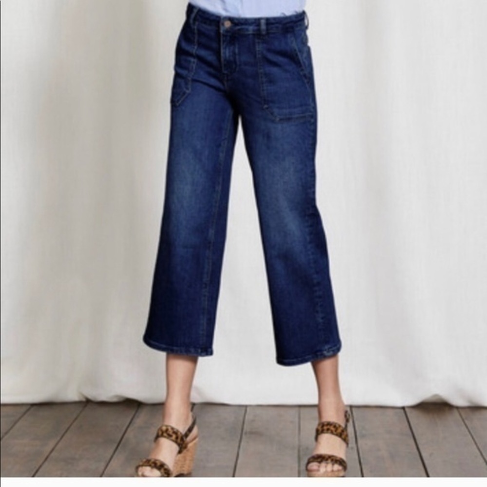 Boden Dulverton Crop High Rise Jeans wide leg cropped sz 4P